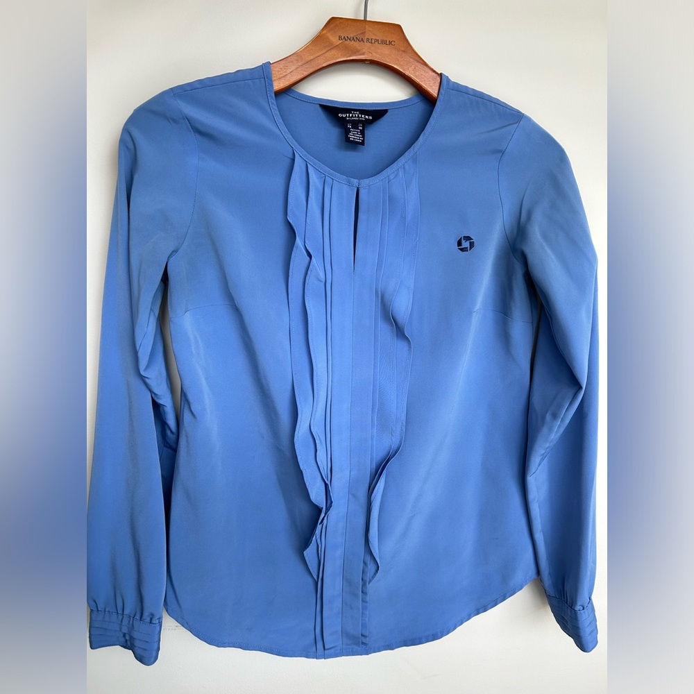 Land's End Chase Bank Legacy Ruffled Long-Sleeve Top